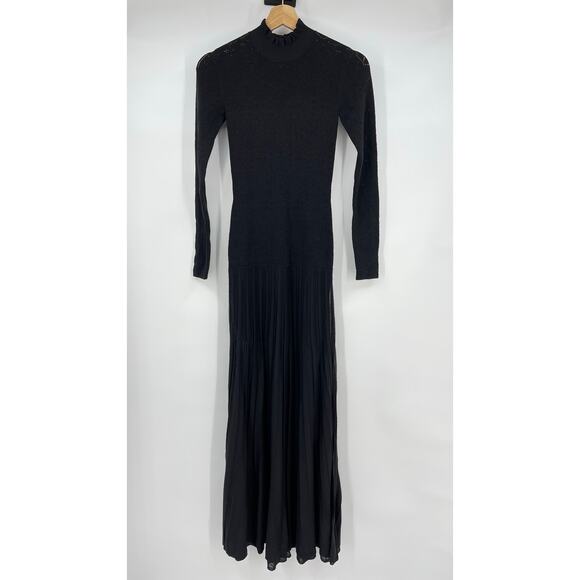 Isabel Marant | NWT Gisole Dress in Black Pointelle Knit A-line Maxi FR 34 US 2 - Picture 4 of 16